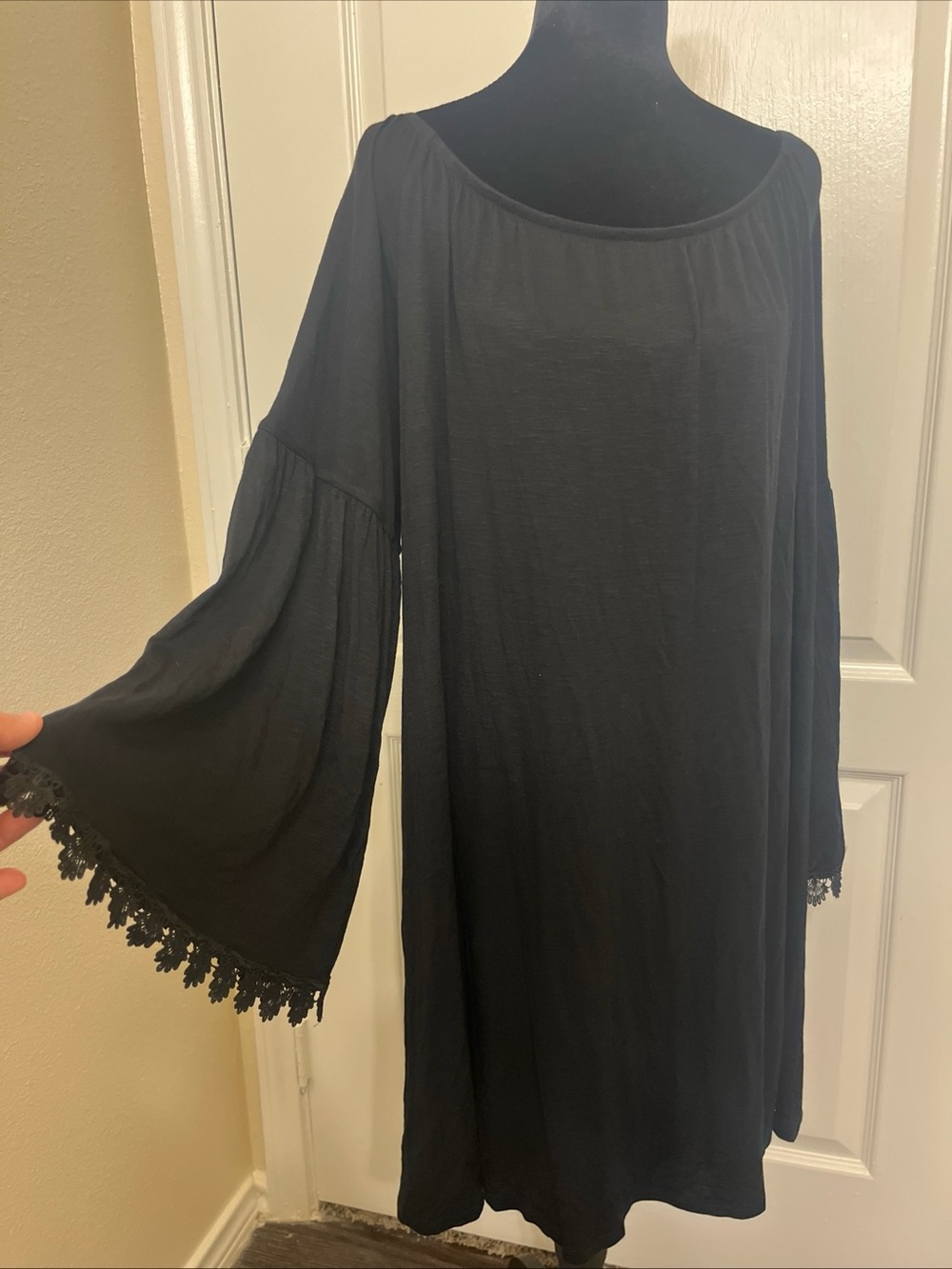 Heart Soul Plus Size 1X Floral Off Shoulder Mini Dress Black New with Tags